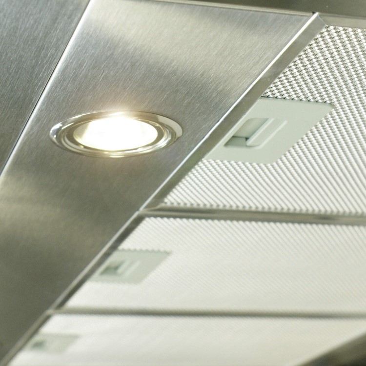 Refurbished electriQ eIQCHSLINESSE90 90cm Slimline Electronic Cooker Hood Stainless Steel