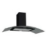electriQ 100cm Curved Glass Chimney Cooker Hood - Black