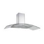 electriQ 100cm Curved Glass Chimney Cooker Hood - Stainless Steel
