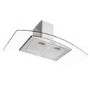 electriQ 100cm Curved Glass Chimney Cooker Hood - Stainless Steel