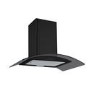 Refurbished electriQ EIQCURV60BLTOUCHA 60cm Touch Control Curved Glass Cooker Hood Black