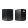 GRADE A2 - electriQ 60cm Satin Black Curved Glass Push Button Control Chimney Cooker Hood 