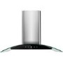 electriQ 60cm Touch Control Curved Glass Cooker Hood - Stainless Steel