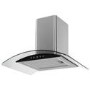 electriQ 60cm Touch Control Curved Glass Cooker Hood - Stainless Steel
