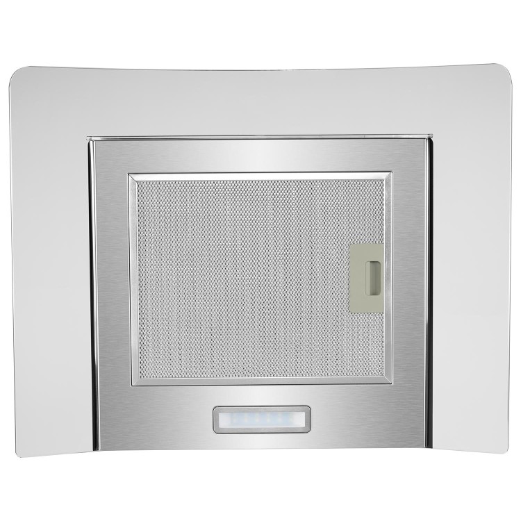 electriQ 60cm Touch Control Curved Glass Cooker Hood - Stainless Steel