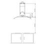 electriQ 60cm Touch Control Curved Glass Cooker Hood - Stainless Steel