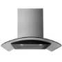 GRADE A2 - electriQ 60cm Stainless Curved Glass Touch Control Chimney Cooker Hood - 5 Year warranty