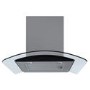 electriQ 60cm Curved Glass Touch Control Chimney Cooker Hood - Stainless Steel