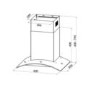 GRADE A2 - electriQ 60cm Stainless Curved Glass Touch Control Chimney Cooker Hood - 5 Year warranty