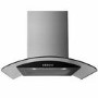 GRADE A2 - electriQ 60cm Stainless Steel Curved Glass Chimney Cooker Hood 