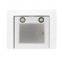 electriQ 60cm Curved Glass White Push Button Chimney Cooker Hood  -  5 Year warranty