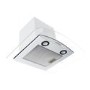 electriQ 60cm Curved Glass White Push Button Chimney Cooker Hood  -  5 Year warranty