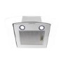 electriQ 60cm Curved Glass White Push Button Chimney Cooker Hood  -  5 Year warranty