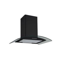 GRADE A3 - electriQ 90cm Curved Glass Cooker Hood - Black