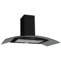 EIQCURV90ENBL electriQ 90cm Curved Glass Cooker Hood - Black
