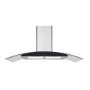 Refurbished electriQ EIQCURV90SCTOUCHA 90cm Touch Control Curved Glass Cooker Hood Stainless Steel