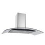 Refurbished electriQ EIQCURV90SCTOUCHA 90cm Touch Control Curved Glass Cooker Hood Stainless Steel