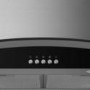 GRADE A2 - electriQ 90cm Stainless Steel Curved Glass Chimney Cooker Hood 