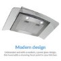 electriQ 90cm Curved Glass Chimney Cooker Hood - Black and Stainless Steel