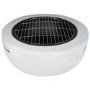 Refurbished electriQ Round Stone Wood or Charcoal Burning BBQ Fire Pit - Light Grey
