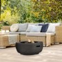 Refurbished electriQ Round Stone Wood or Charcoal Burning Fire Pit Dark Grey