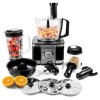 Refurbished electriQ EIQFPSSEF 10-in-1 1100W Multifunctional Food Processor in Stainless Steel and Black