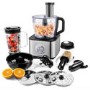 Refurbished electriQ 10-in-1 1100W Multifunctional Food Processor with Blender in Stainless Steel and Black