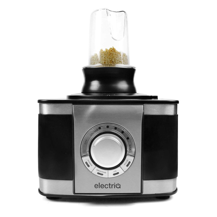 GRADE A2 - electriQ 10-in-1 1100W Multifunctional Food Processor in Stainless Steel and Black