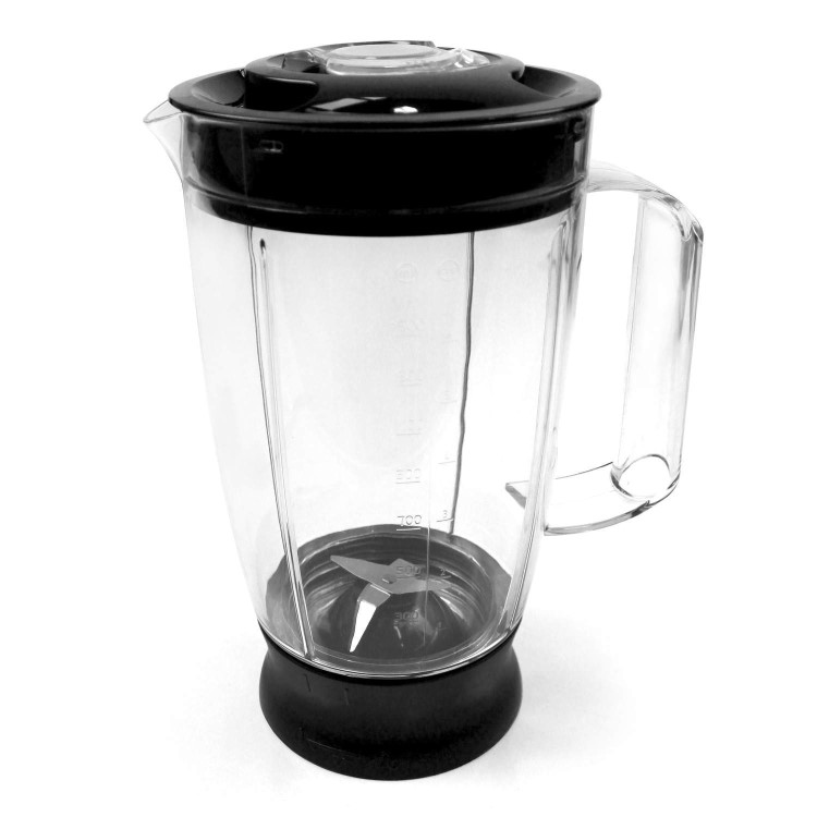 Refurbished electriQ 10-in-1 1100W Multifunctional Food Processor with Blender in Stainless Steel and Black
