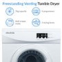 GRADE A2 - electriQ Freestanding 7kg Vented Tumble Dryer - White