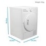 Refurbished electriQ EIQFSTDC8 Freestanding Condenser 8KG Tumble Dryer