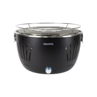 Refurbished electriQ Portable Smokeless Charcoal BBQ Lotus Style Grill with Fan