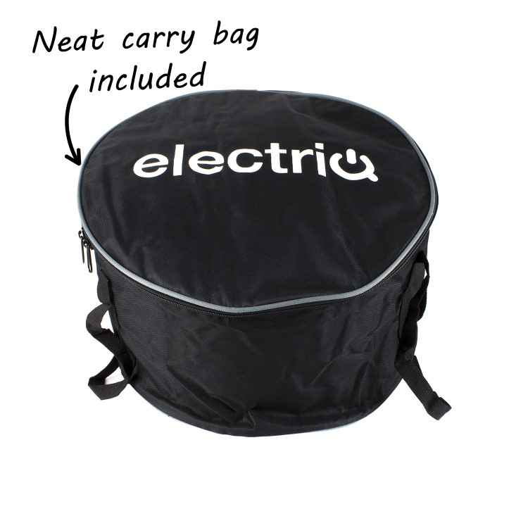 Refurbished electriQ Portable Smokeless Charcoal BBQ Lotus Style Grill with Fan
