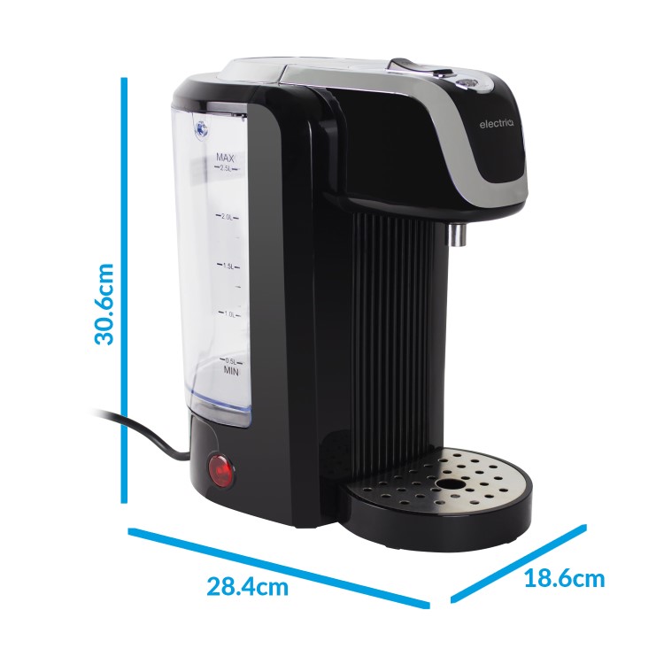 GRADE A2 - electriQ 2.5L Instant Hot Water Dispenser - Black
