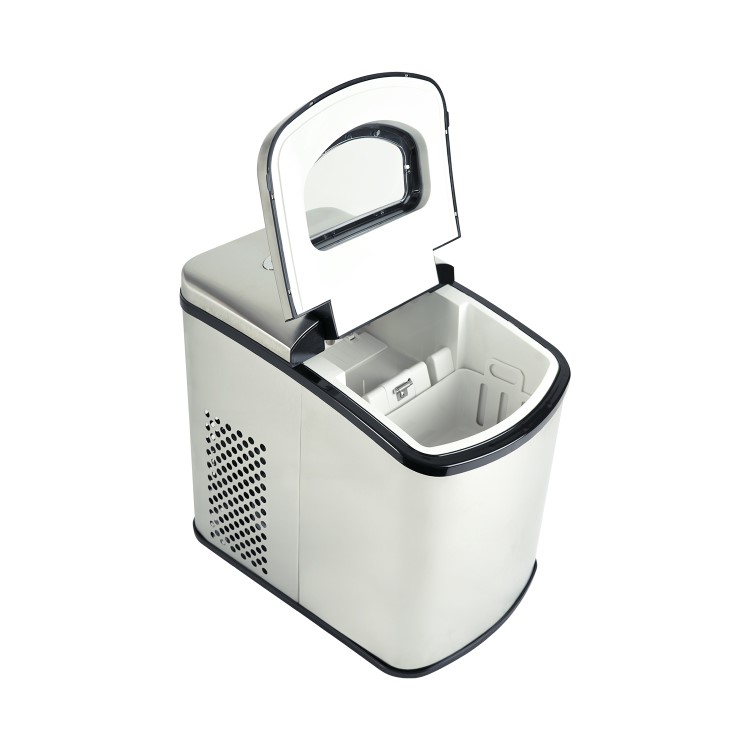 Refurbished electriQ EIQICEMSS Counter Top Ice Maker Stainless Steel