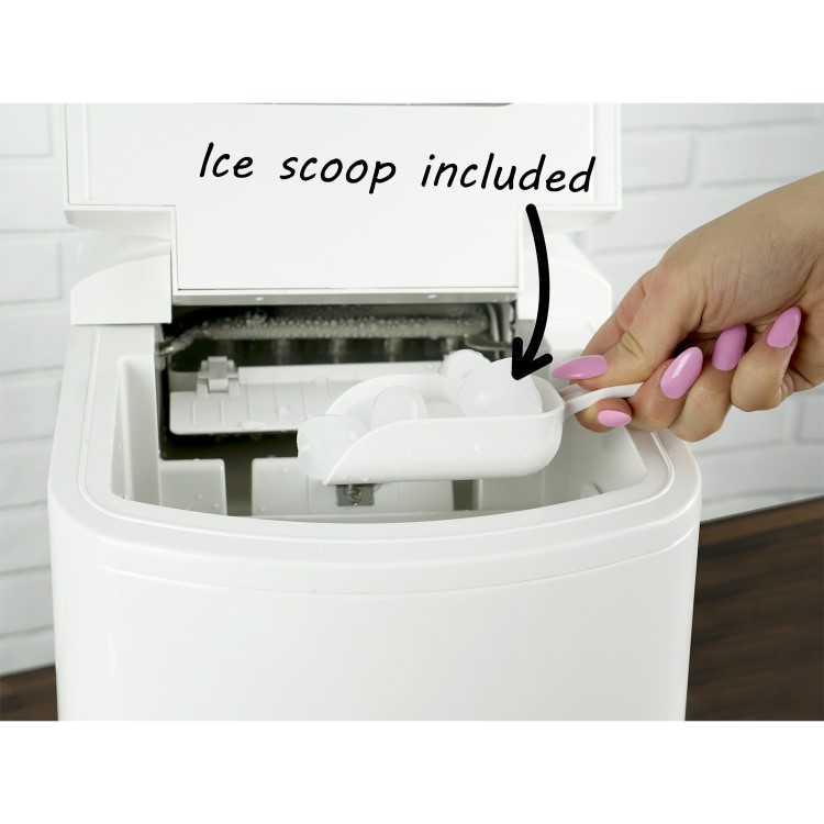 GRADE A1 - electriQ Counter Top Ice Maker in White