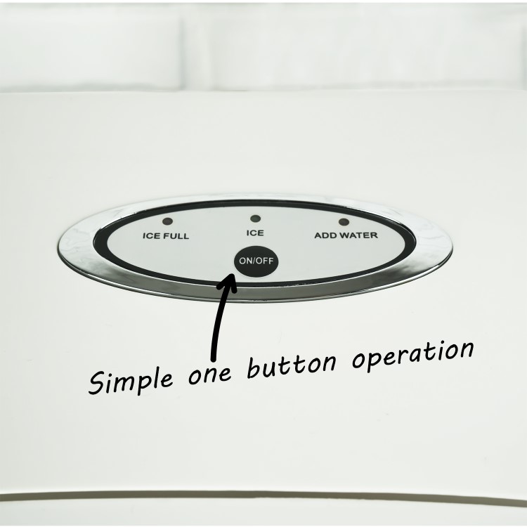 GRADE A1 - electriQ Counter Top Ice Maker in White