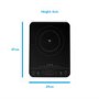 Refurbished electriQ EIQIND1PORT 29cm Single Zone Portable Induction Hob