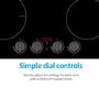 Refurbished electriQ EIQIND60K 60cm 4 Zone Induction Hob with Knob Controls