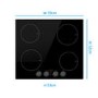Refurbished electriQ EIQIND60K 60cm 4 Zone Induction Hob with Knob Controls