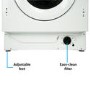 GRADE A2 - electriQ 8kg Wash 6kg Dry 1400rpm Integrated Washer Dryer - White
