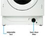 Refurbished electriQ EIQINTWD148 Integrated 8/6KG 1400 Spin Washer Dryer White