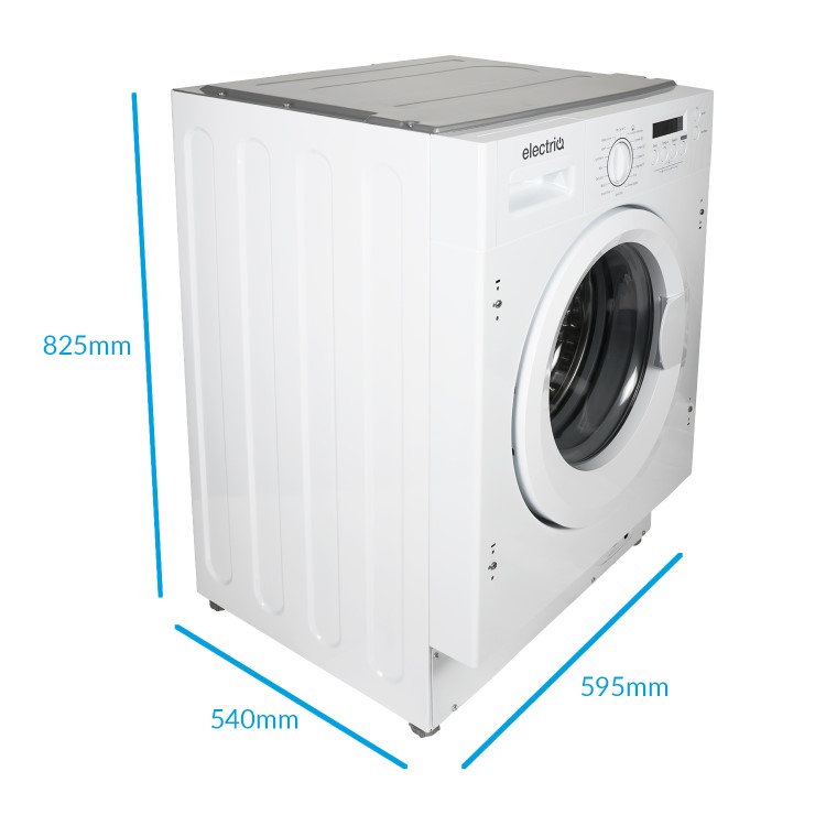 GRADE A2 - electriQ 7kg 1400rpm Integrated Washing Machine - White