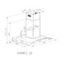 Refurbished electriQ EIQISLANDCURVEDSS90 90cm Curved Glass Island Cooker Hood Stainless Steel