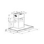 electriQ 90cm Wall Mounted Chimney Hood with LED Light Plate