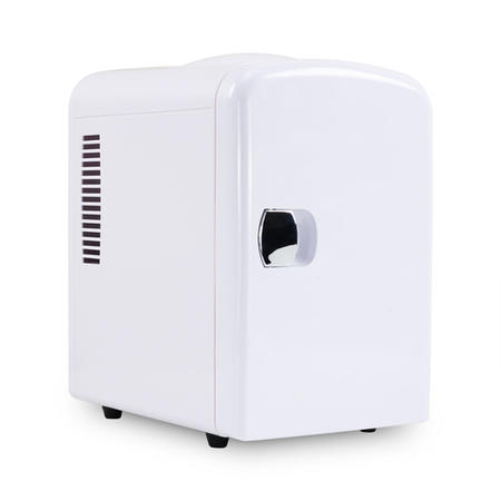 GRADE A1 - electriQ 4L Hot and Cold Mini Fridge with 12V Car and UK Mains Plug - White