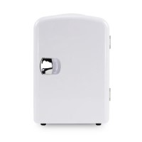 GRADE A1 - electriQ 4L Hot and Cold Mini Fridge with 12V Car and UK Mains Plug - White