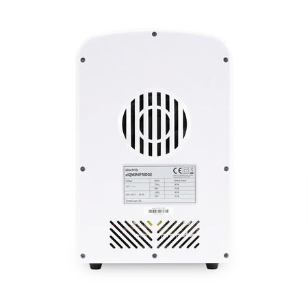 GRADE A1 - electriQ 4L Hot and Cold Mini Fridge with 12V Car and UK Mains Plug - White
