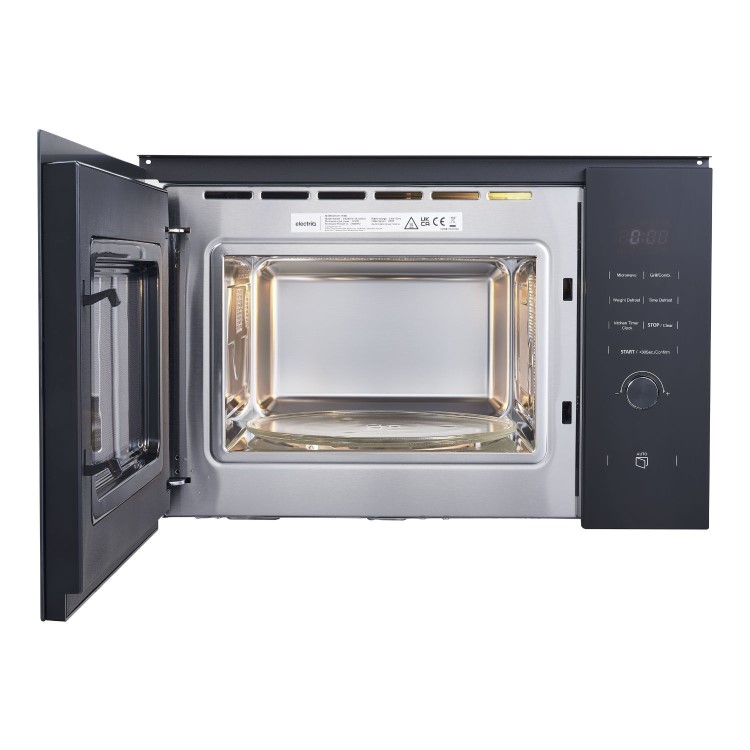electriQ 25L 900W Built-In Microwave Oven - Black