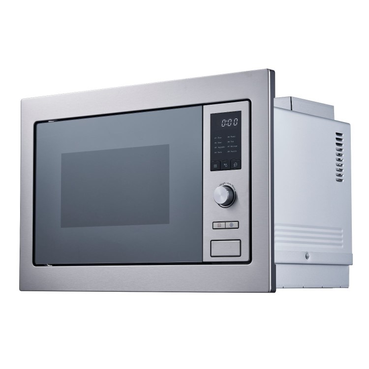 electriQ 25L 900W Built-In Microwave Oven with Mirror Door - Stainless Steel